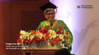 Convocation Speech of Professor Abdullah Abu Sayeed  State University of Bangladesh SUB [upl. by Noelopan]