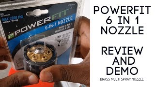 POWER FIT Pressure Washer 6 in 1 Nozzle Review and Demo [upl. by Akerley683]