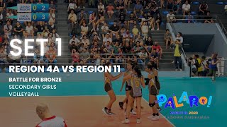 REGION 4A vs REGION 11 SET 1  Palarong Pambansa 2023  Volleyball Girls Secondary [upl. by Edals]