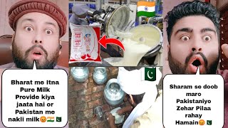 Pure Milk Provider In India Vs Fake Milk Provider In Pakistan  Pakistani Reaction [upl. by Hellah]