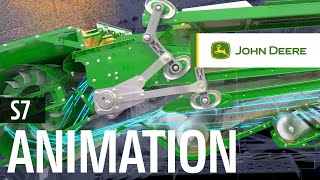 Nouvelle moissonneusebatteuse JOHN DEERE S7  présentation animée [upl. by Aleyak372]