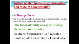 Biopharmaceutics Extent of Absorption [upl. by Cormier]