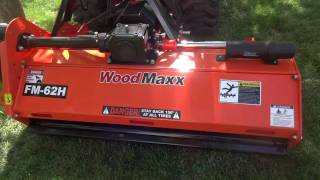 WoodMaxx FM62H 62quot PTO flail mower with hydraulic side shift [upl. by Salohcin]