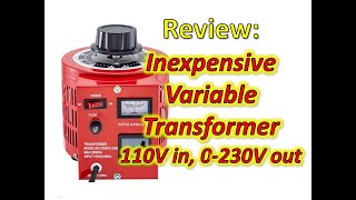 Variable Transformer Review Mophorn 110 VAC In 0 to 230 VAC Output [upl. by Dieball]