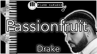 Passionfruit  Drake  Piano Karaoke Instrumental [upl. by Ramso520]