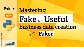 Mastering fake business data creation in Python with Faker [upl. by Akel]