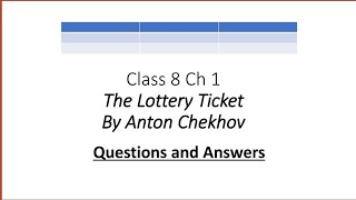 Lottery Ticket by Anton Chekhov Questions and Answers [upl. by Auqinehs675]