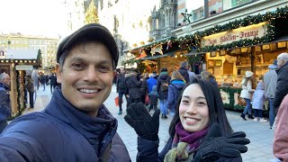 Christmas Market Street Food Munich Germany  Marienplatz [upl. by Rezzani495]