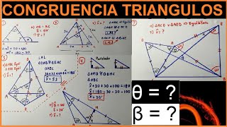 CONGRUENCIA DE TRIANGULOS  Problemas resueltos paso a paso  Geometría plana [upl. by Nirek]