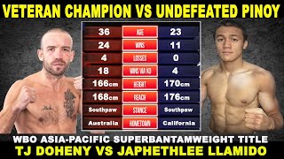 JAPHETHLEE LLAMIDO VS TJ DOHENY PREV FIGHT HIGHLIGHTS  DOHENY FIRST ROUND KNOCKOUT LLAMIDO [upl. by Alleram342]