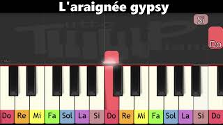 Apprendre la comptine quotL araignée gypsyquot au piano très facile pour enfants ou débutants [upl. by Elinor]