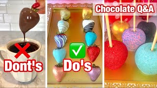 TIPS FOR PERFECT DIPPED CHOCOLATE COVERED STRAWBERRIES  How to make Glitter Strawberries and Apples [upl. by Salchunas221]