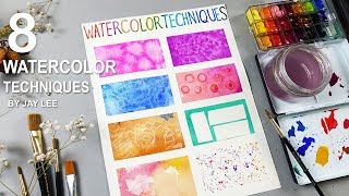 8 Basic Watercolor Techniques for Beginners [upl. by Yelssew]