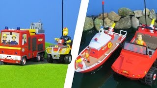 Feuerwehrmann Sam Spielzeuge deutsch Feuerwehrauto amp Boot 2016 Special [upl. by Irahs781]