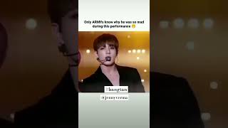 😅Only ARMY know why he is mad during performance😅 jennyverma bts ytshorts youtube [upl. by Liartnod]