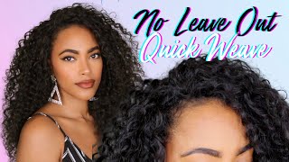 NO LEAVE OUT Quick Weave w Flip Over Method  Jasmine Defined [upl. by Hecker874]