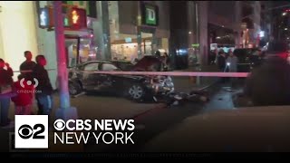 Car smashes into TD Bank in Chinatown injuring at least 1 [upl. by Nahsab517]