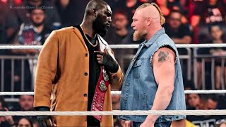 WWE FULL MATCH  Brock Lesnar Vs Omos Jordan  WrestleMania Live Full Match [upl. by Neelrihs470]