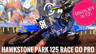 Trying to hang with the KIDS 125cc Race at Hawkstone Park Go Pro [upl. by Oremoh]