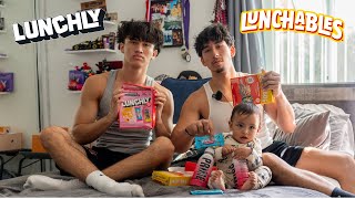 LUNCHLY VS LUNCHABLES Food Review  NattyBros [upl. by Ytsirk]