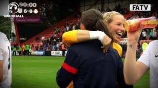 England vs Belarus 60 hattrick hero Karen Carney post match interview [upl. by Gerc811]