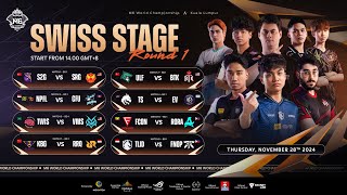 LIVE 🔴 MLBB M6 World Championship  Swiss Stage Day 1 [upl. by Jobi]