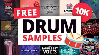 10000 FREE Drum Samples  4GB  Free Drum Kits [upl. by Atteyram]