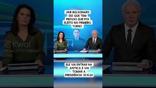 Bolsonaro afirma ter provas de que foi eleito na última eleição para presidente no 1° turno shorts [upl. by Rus871]