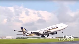 B747 Farewell Flight from Singapore to Hong Kong  Singapore Airlines [upl. by Aliuqet]