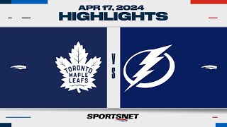 NHL Highlights  Maple Leafs vs Lightning  April 17 2024 [upl. by Ecinehs]