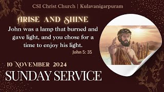 CSI Christ Church  Kulavanigarpuram  Sunday Service  10112024 [upl. by Lebazi958]