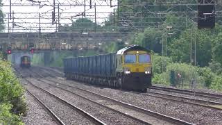 Acton Bridge amp Crewe 170524 Classes 5760666768708890 freighttrains locomotives [upl. by Adamski]