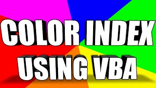 Color index using VBA [upl. by Shepherd]