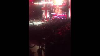 Lilian Garcia sings UK National Anthem RAW London 180416 [upl. by Rorke350]