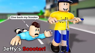 SML ROBLOX Jeffys Scooter  ROBLOX Brookhaven 🏡RP  Funny Moments [upl. by Ayahc]