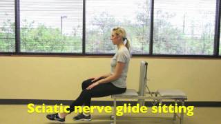 Sciatic Nerve Glide Sitting [upl. by Drawyeh706]