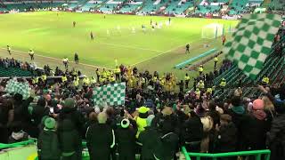 Buckie players and fans at full time Celtic v Buckie Thistle Scottish Cup 210124 [upl. by Clari]