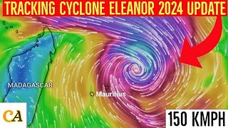 Tracking Cyclone Eleanor Latest Update  Meteo Maurice Today  Feb 22 2024 [upl. by Hillier]