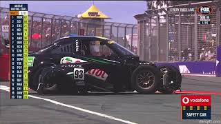 Aussie Racing Cars Championship 2018 Race 2 Surfers Paradise Street Circuit Broc Feeney Crash [upl. by Collen]