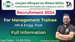 RFCL HR amp Engineering Recruitment 2024RFCL Eligibility amp full information by Nishikant Sir [upl. by Ahsiken]