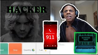 IShowspeed gets hacked on omegle and calls cops [upl. by Dumm]