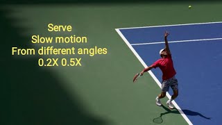 Dominic Thiem Serve Practice Slow Motion 02X 05X From different angles [upl. by Nollek376]