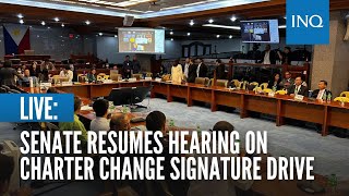 LIVE Senate resumes hearing on Charter change signature drive [upl. by Selrahc]