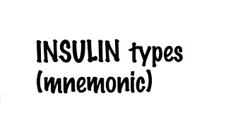 Insulin types mnemonic [upl. by Anomahs]