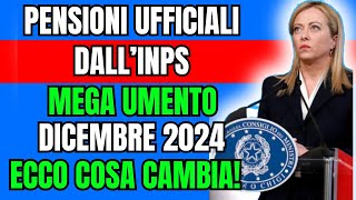 Dicembre da Ricordare Aumenti e Bonus in Arrivo per le Pensioni 💰 Scopri le Sorprese del Cedolino [upl. by Maxim365]