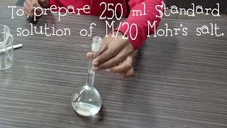 Titration । Preparation of standard solution of Mohrs salt M20 class 12 chemistry practical file [upl. by Nickolai]