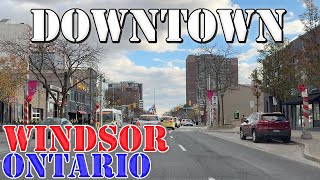 Windsor  Ontario  Canada  4K Downtown Drive [upl. by Erland]