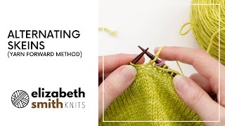 Alternating skeins in the round quotyarn forwardquot method [upl. by Temhem]