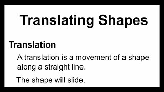 Symmetry amp Transformations 14  Translating Shapes [upl. by Asiaj728]