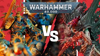 Ultramarines vs Tyranids  Warhammer 40k Battle Report [upl. by Jillie945]